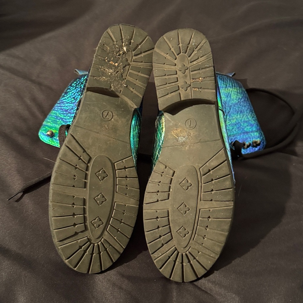 Iridescent Combat Boots - Picture 5 of 7
